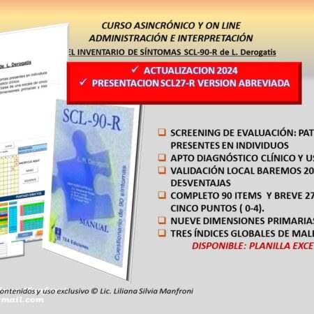 SCL90 R. Inventario de los 90 síntomas.